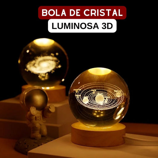 Lámpara-Bola de Cristal Luminosa 3D 🔮